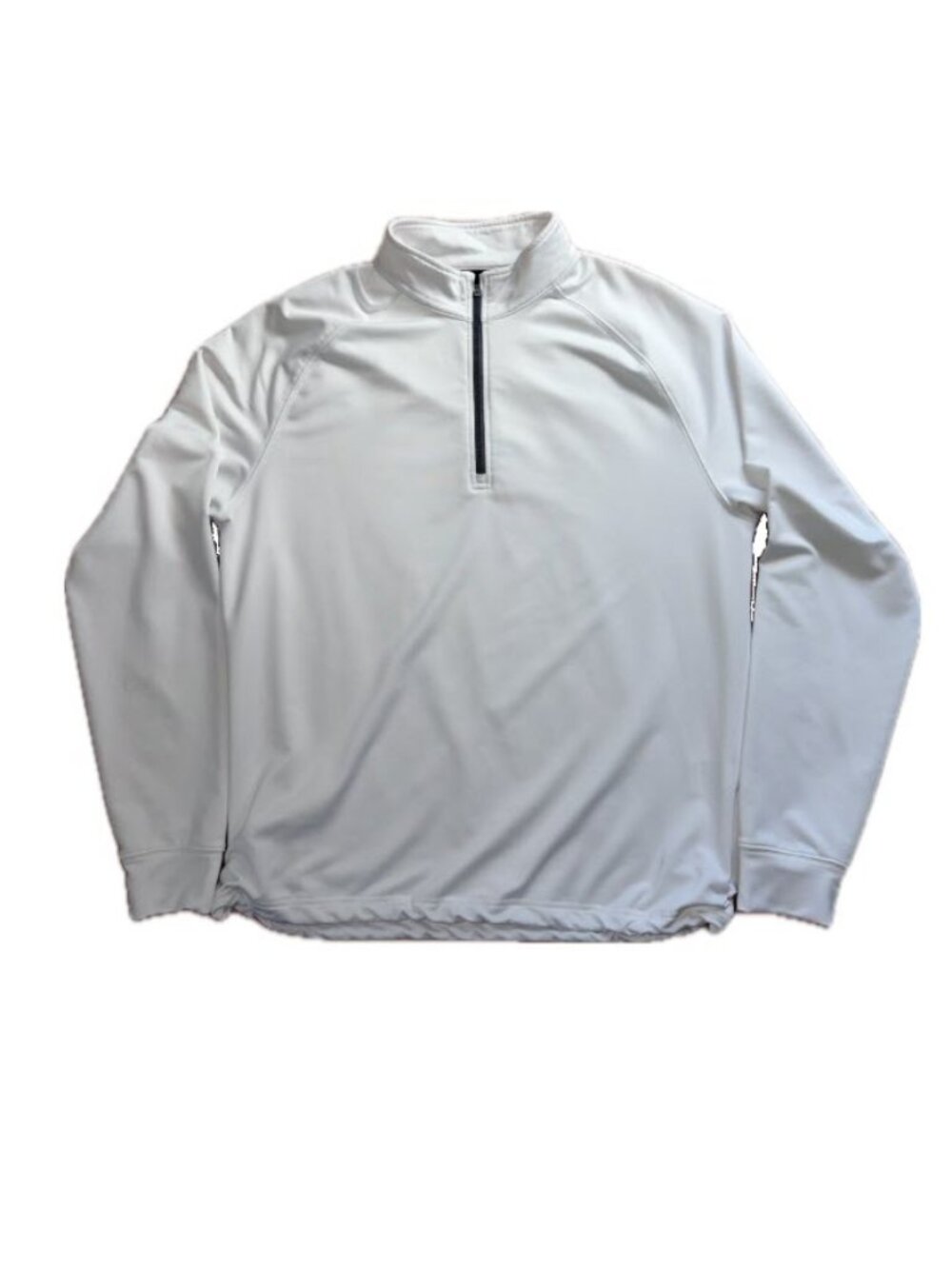 Men's White Dunning Golf Quarter Zip Long Sleeve Golf Shirt - Medium